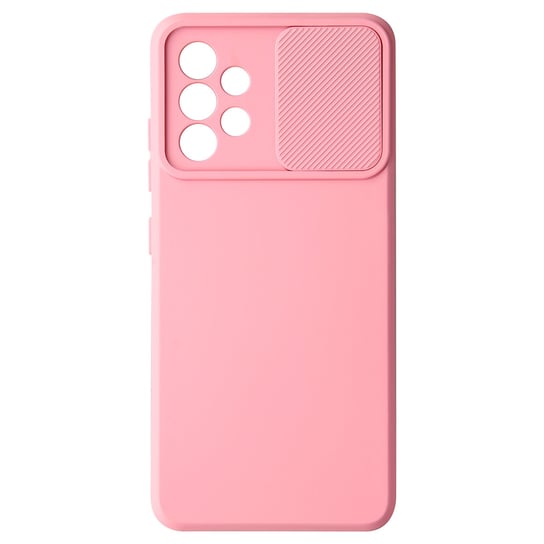 Etui do Samsung Galaxy A32 4G Elastyczny silikonowy wysuwany pokrowiec na aparat w kolorze różowym Avizar