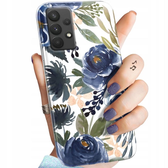 Etui Do Samsung Galaxy A32 4G Wzory Kwiaty Kwieciste Flower Obudowa Case Samsung Electronics