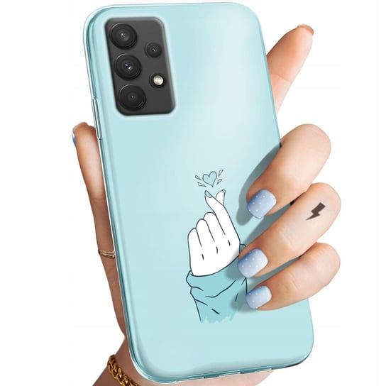 Etui Do Samsung Galaxy A32 4G Wzory Niebieskie Blue Blau Obudowa Pokrowiec Samsung Electronics