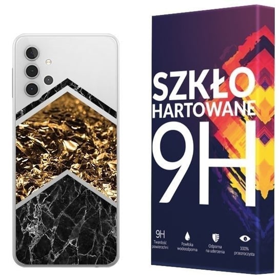 Etui Do Samsung Galaxy A32 5G Case Marmur + Szkło Kreatui