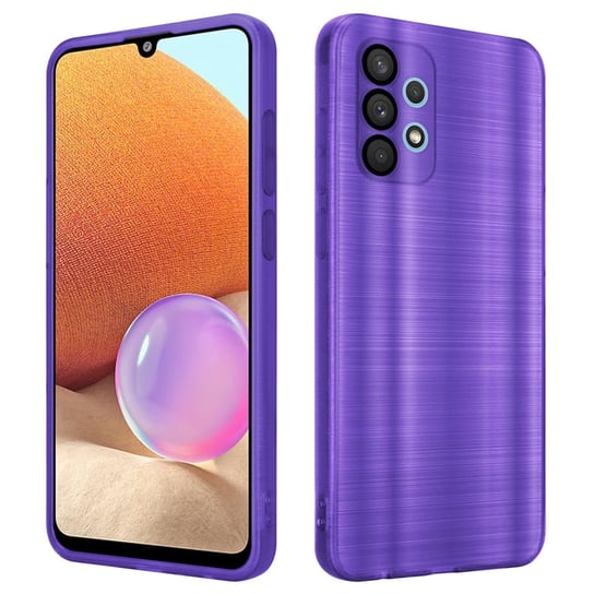 Etui Do Samsung Galaxy A32 5G Pokrowiec w Brushed Purpura Etui Silikonowe Obudowa Case Cover Cadorabo Cadorabo