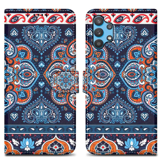 Etui Do Samsung Galaxy A32 5G Pokrowiec w Niebieska Mandala No. 1 Etui Case Cover Obudowa Ochronny Cadorabo Cadorabo