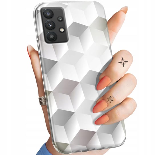 Etui Do Samsung Galaxy A32 5G Wzory 3D Geometryczne Iluzja Obudowa Case Samsung Electronics