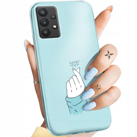 Etui Do Samsung Galaxy A32 5G Wzory Niebieskie Blue Blau Obudowa Pokrowiec Samsung Electronics