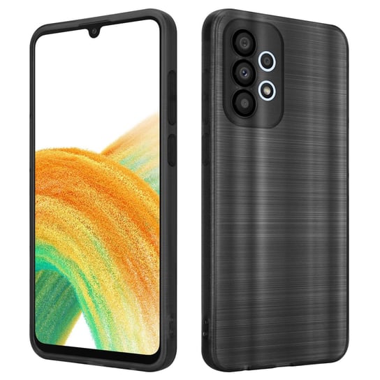 Etui Do Samsung Galaxy A33 5G Pokrowiec w Brushed Czerń Etui Silikonowe Obudowa Case Cover Cadorabo Cadorabo