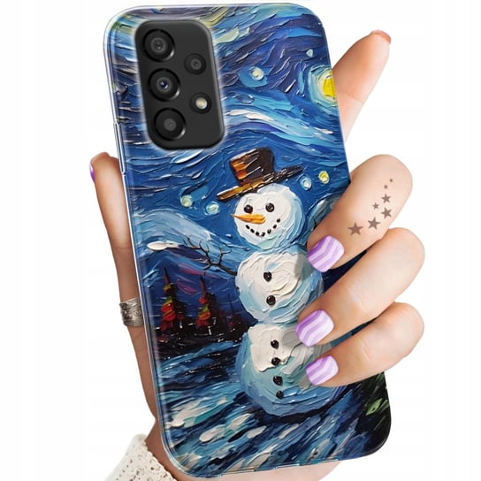 Etui Do Samsung Galaxy A33 5G Wzory Bałwan Zima Śnieg Obudowa Pokrowiec Samsung