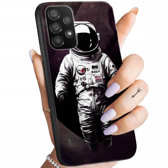 Etui Do Samsung Galaxy A33 5G Wzory Księżyc Astronauta Kosmos Glass +Szkło Samsung