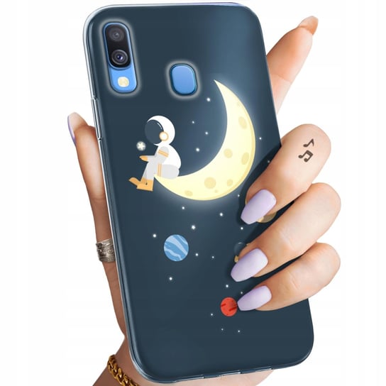 Etui Do Samsung Galaxy A40 Wzory Księżyc Gwiazdy Kosmos Planety Obudowa Samsung Electronics