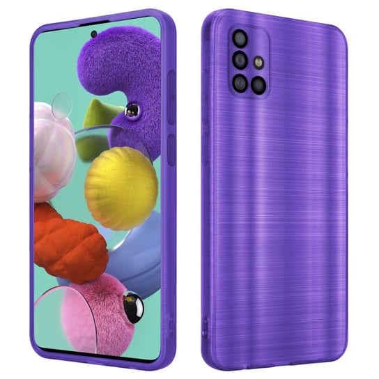 Etui Do Samsung Galaxy A51 4G / M40s Pokrowiec w Brushed Purpura Etui Silikonowe Obudowa Case Cover Cadorabo Cadorabo