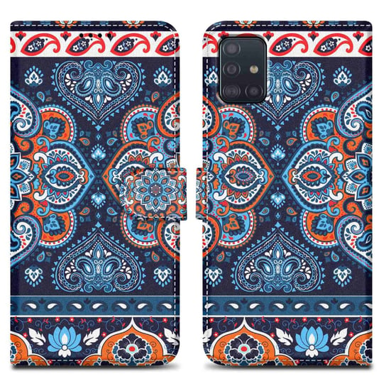 Etui Do Samsung Galaxy A51 4G / M40s Pokrowiec w Niebieska Mandala No. 1 Etui Case Cover Obudowa Ochronny Cadorabo Cadorabo
