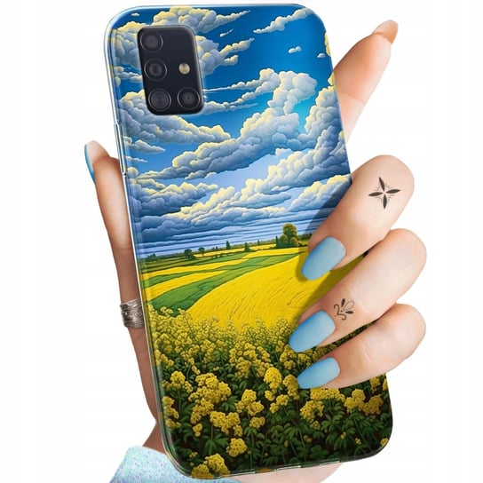 Etui Do Samsung Galaxy A51 5G Wzory Chmury Niebo Błękit Obudowa Pokrowiec Samsung