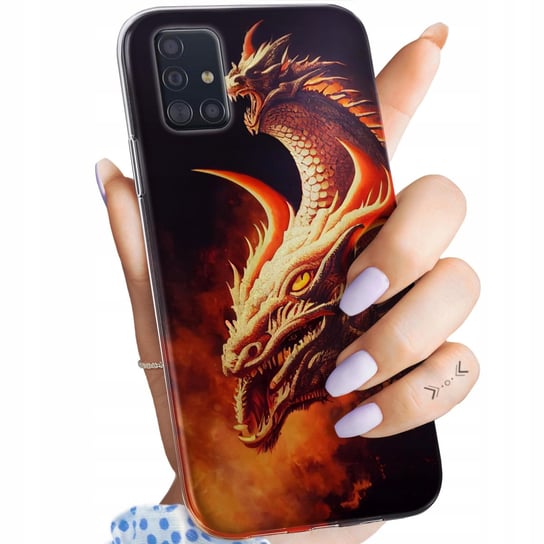 Etui Do Samsung Galaxy A51 5G Wzory Smoki Dragon Taniec Smoków Obudowa Case Samsung Electronics