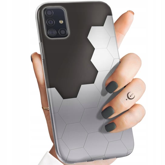 Etui Do Samsung Galaxy A51 Wzory Szare Metallic Grey Obudowa Pokrowiec Case Samsung Electronics