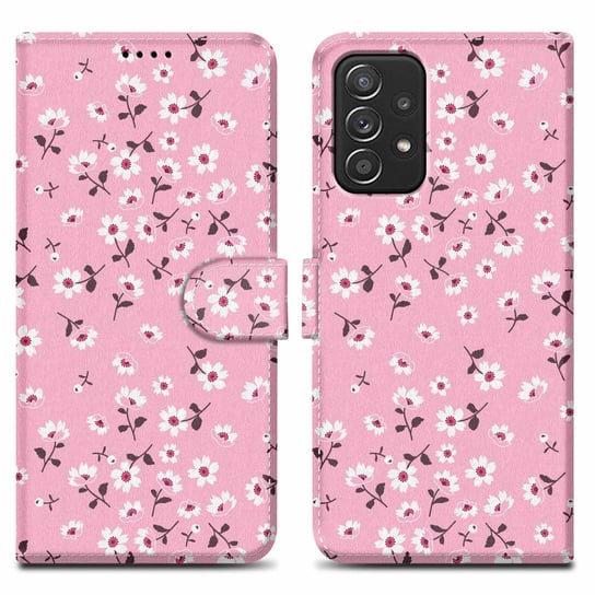 Etui Do Samsung Galaxy A52 (4G / 5G) / A52s Pokrowiec w Deszcz Kwiatów No. 6 Etui Case Cover Obudowa Ochronny Cadorabo Cadorabo