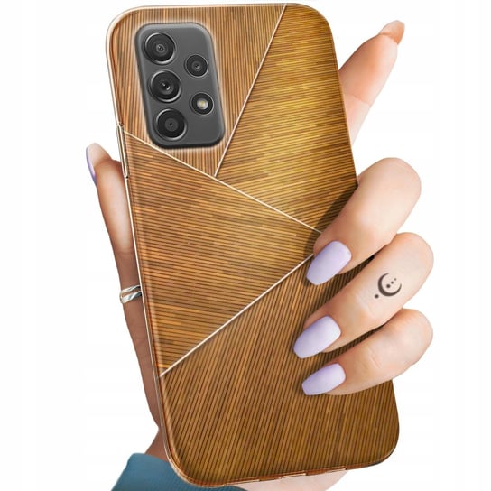 Etui Do Samsung Galaxy A52 5G Wzory Brązowe Drewniane Brown Obudowa Case Samsung Electronics