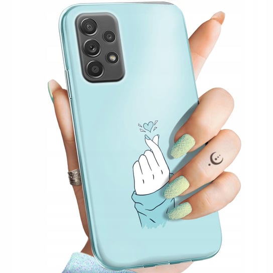 Etui Do Samsung Galaxy A52 5G Wzory Niebieskie Blue Blau Obudowa Pokrowiec Samsung Electronics