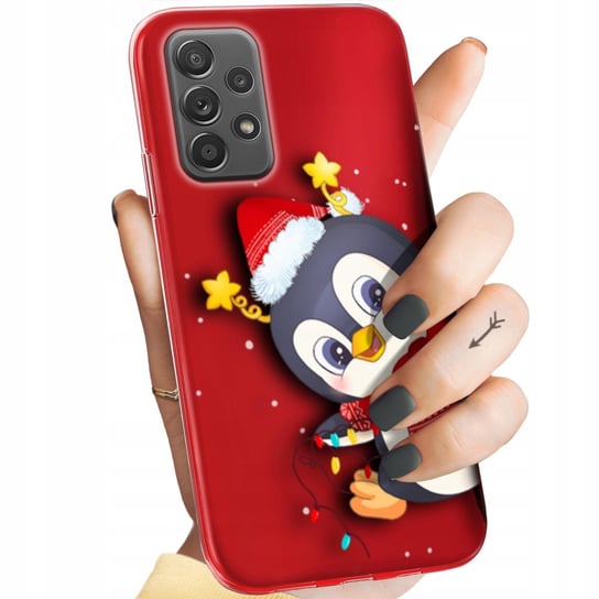 Etui Do Samsung Galaxy A52 5G Wzory Święta Christmas Mikołaj Pingwin Case Samsung Electronics