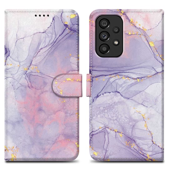 Etui Do Samsung Galaxy A53 5G Pokrowiec w Różowo-Fioletowy Marmur No. 5 Etui Case Cover Obudowa Ochronny Cadorabo Cadorabo