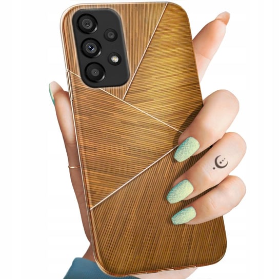 Etui Do Samsung Galaxy A53 5G Wzory Brązowe Drewniane Brown Obudowa Case Samsung Electronics