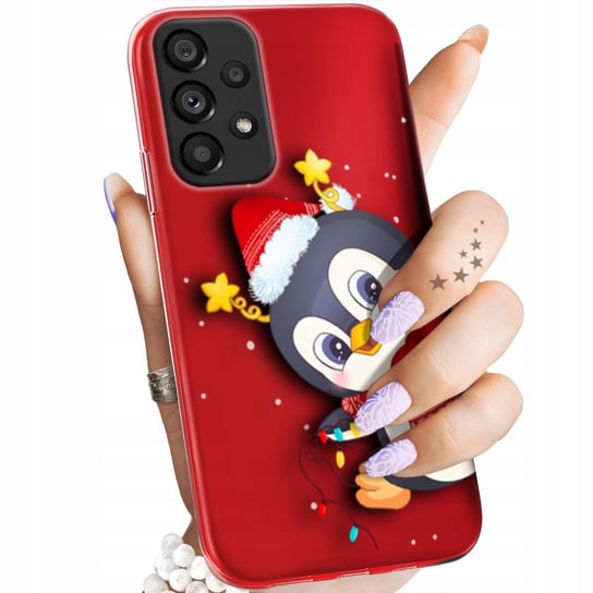 Etui Do Samsung Galaxy A53 5G Wzory Święta Christmas Mikołaj Pingwin Case Samsung Electronics