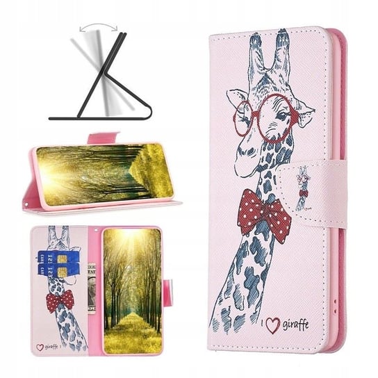 Etui do Samsung Galaxy A54 5G Fancy Diary żyrafa Obudowa Pokrowiec Case GSM-HURT