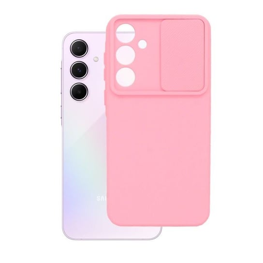 Etui do Samsung Galaxy A55 5G A556 SILICONE LENS jasnoróżowe Pokrowiec Case GSM-HURT