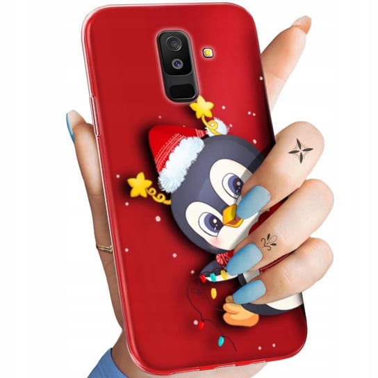 Etui Do Samsung Galaxy A6+ 2018 Wzory Święta Christmas Mikołaj Pingwin Case Samsung