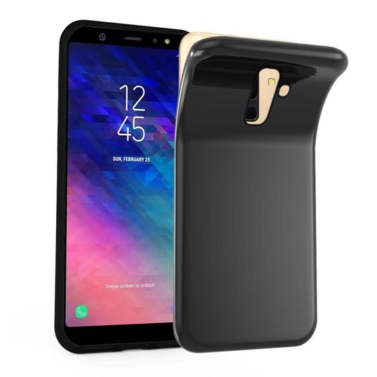 Etui Do Samsung Galaxy A6 PLUS 2018 Pokrowiec w CZARNY Obudowa Ochronny TPU Silikon Case Cover Cadorabo Cadorabo