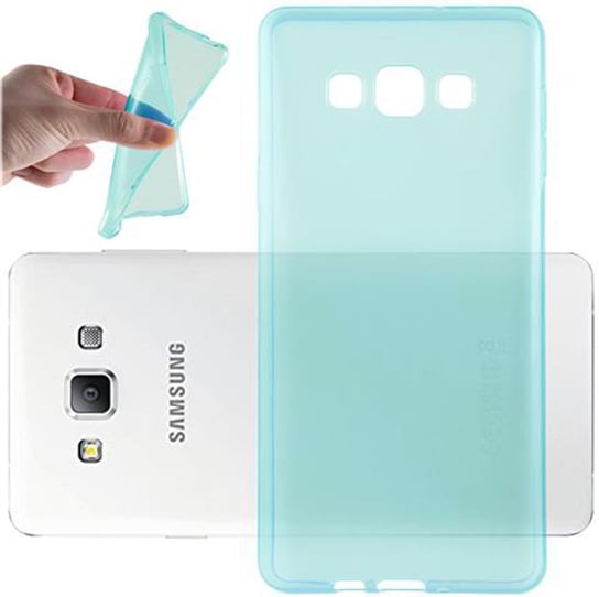 Etui Do Samsung Galaxy A7 2015 Pokrowiec w PRZEZROCZYSTY NIEBIESKI Obudowa Ochronny TPU Silikon Case Cover Cadorabo Cadorabo