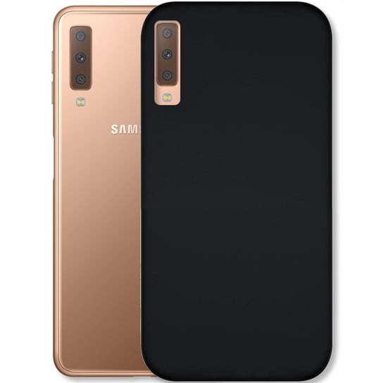 Etui Do Samsung Galaxy A7 2018 Gumowe Obudowa Czarne Matowe Silikon Slim Samsung
