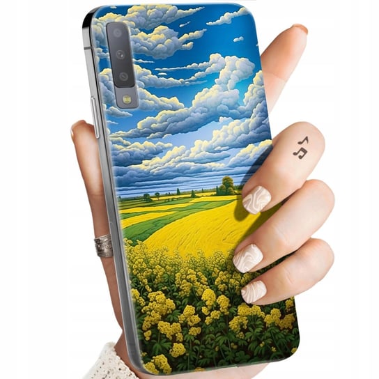 Etui Do Samsung Galaxy A7 2018 Wzory Chmury Niebo Błękit Obudowa Pokrowiec Samsung