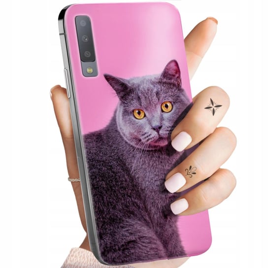 Etui Do Samsung Galaxy A7 2018 Wzory Koty Kotki Kociaki Obudowa Pokrowiec Samsung