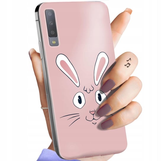 Etui Do Samsung Galaxy A7 2018 Wzory Królik Zając Bunny Obudowa Pokrowiec Samsung