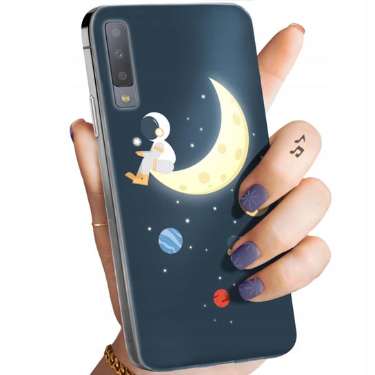 Etui Do Samsung Galaxy A7 2018 Wzory Księżyc Gwiazdy Kosmos Planety Obudowa Samsung Electronics