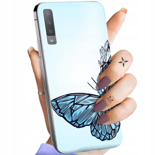 Etui Do Samsung Galaxy A7 2018 Wzory Motyle Butterfly Barwne Obudowa Case Samsung