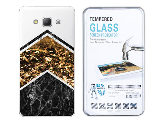 Etui Do Samsung Galaxy A7 Sm-A700 Marmur + Szkło Kreatui