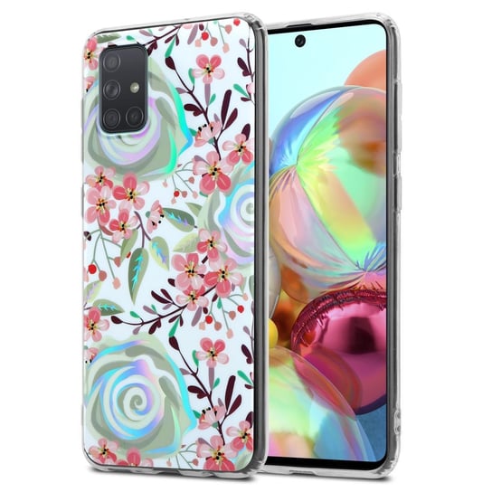 Etui Do Samsung Galaxy A71 4G w KWIATY BRZOSKWINI Pokrowiec TPU Silikon Obudowa Case Cover Plecki Cadorabo Cadorabo