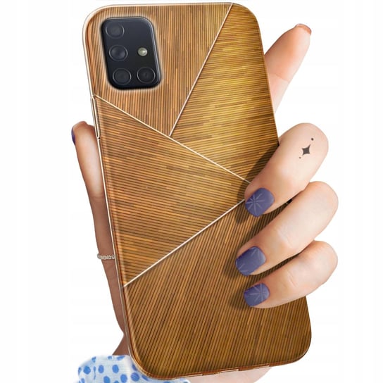 Etui Do Samsung Galaxy A71 Wzory Brązowe Drewniane Brown Obudowa Pokrowiec Samsung Electronics