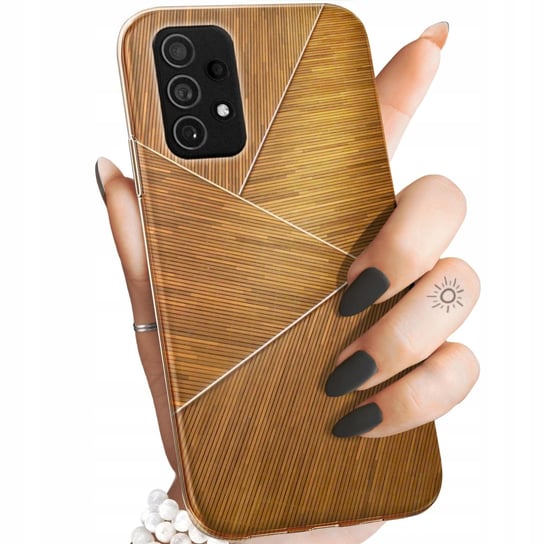 Etui Do Samsung Galaxy A72 Wzory Brązowe Drewniane Brown Obudowa Pokrowiec Samsung Electronics