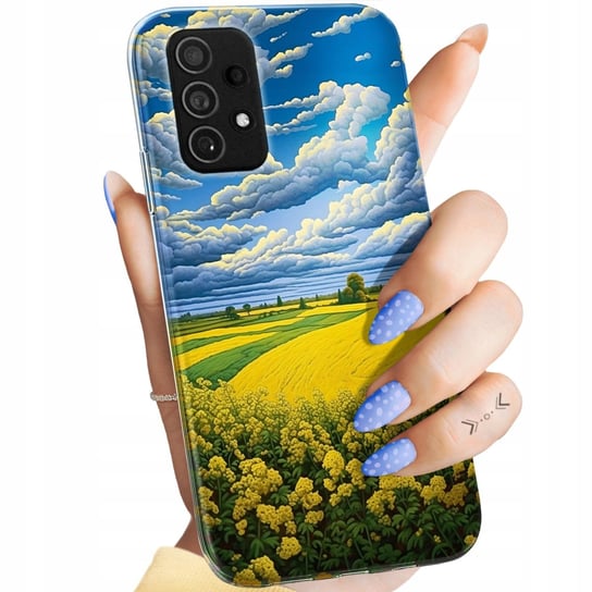 Etui Do Samsung Galaxy A72 Wzory Chmury Niebo Błękit Obudowa Pokrowiec Case Samsung