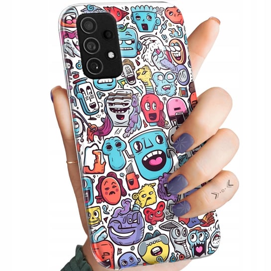 Etui Do Samsung Galaxy A72 Wzory Doodle Zwierzęta Potwory Rysunki Obudowa Samsung