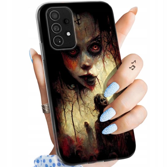 ETUI DO SAMSUNG GALAXY A72 WZORY HALLOWEEN ZOMBIE DYNIE CZASZKI CZAROWNICE Samsung Electronics