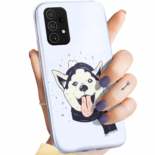 ETUI DO SAMSUNG GALAXY A72 WZORY HUSKY PSY PIESKI OBUDOWA POKROWIEC CASE Samsung Electronics