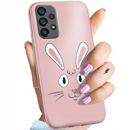 Etui Do Samsung Galaxy A73 Wzory Królik Zając Bunny Obudowa Pokrowiec Case Samsung
