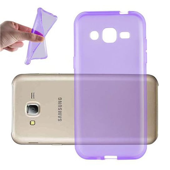 Etui Do Samsung Galaxy J2 2015 Pokrowiec w PRZEZROCZYSTY FIOLET Obudowa Ochronny TPU Silikon Case Cover Cadorabo Cadorabo