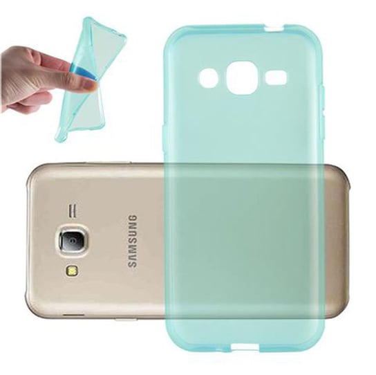 Etui Do Samsung Galaxy J2 2015 Pokrowiec w PRZEZROCZYSTY NIEBIESKI Obudowa Ochronny TPU Silikon Case Cover Cadorabo Cadorabo