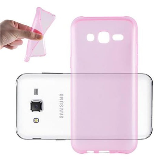 Etui Do Samsung Galaxy J3 2015 Pokrowiec w PRZEZROCZYSTY RÓŻOWY Obudowa Ochronny TPU Silikon Case Cover Cadorabo Cadorabo