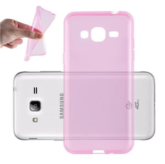 Etui Do Samsung Galaxy J3 2016 Pokrowiec w PRZEZROCZYSTY RÓŻOWY Obudowa Ochronny TPU Silikon Case Cover Cadorabo Cadorabo