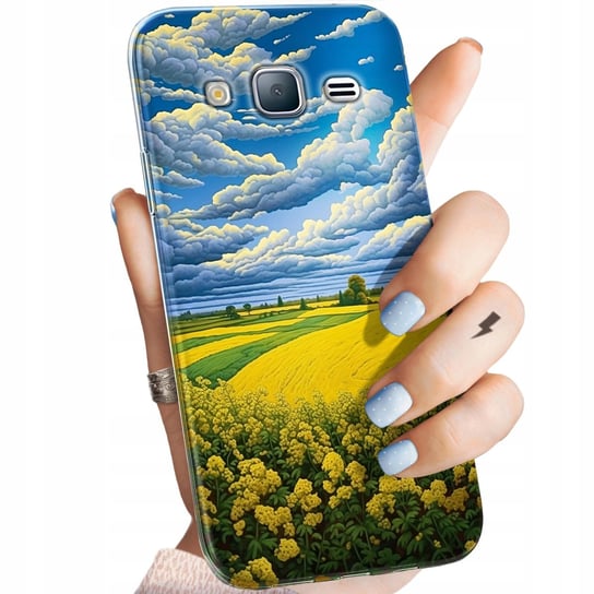Etui Do Samsung Galaxy J3 2016 Wzory Chmury Niebo Błękit Obudowa Pokrowiec Samsung