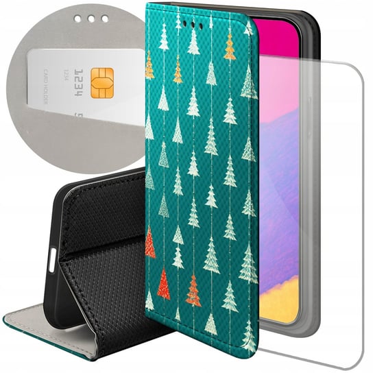 Etui Do Samsung Galaxy J3 2016 Wzory Choinka Święta Boże Narodzenie +Szkło Hello Case